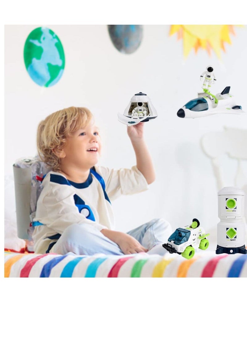 Y&D - Astronaut Space Ship Shuttle Rocket Pretend Play Set City Mars Exploration Toy Kit - Image 1
