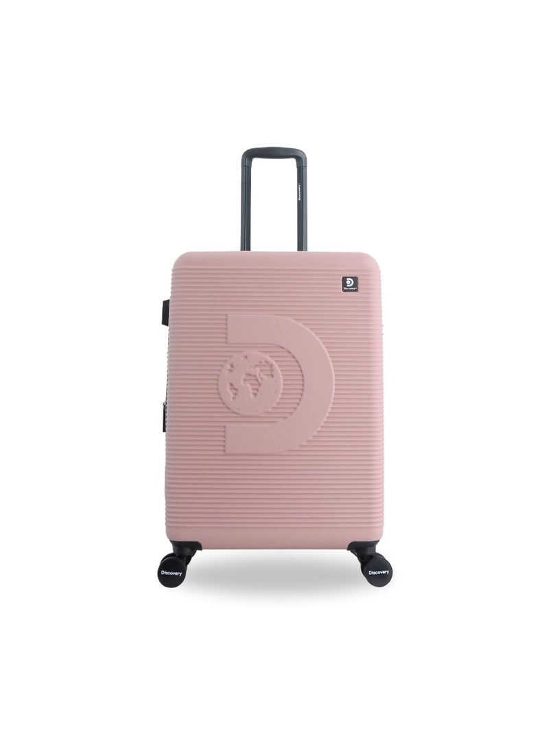 Discovery Eclipse ABS Hardside Checked Travel Luggage, Durable Lightweight 4 Double Wheel Expandable Trolley Bag, Extra Secure Combination Lock, 24" Suitcase, Check-In Medium Trolley - Pink. - pzsku/ZCAAF3E28941C36904DD5Z/45/_/1740386955/b6a73b8d-73f4-4d89-9af0-cfa65e928c78