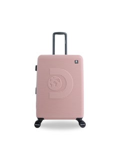Discovery Discovery Eclipse ABS Hardside Checked Travel Luggage, Durable Lightweight 4 Double Wheel Expandable Trolley Bag, Extra Secure Combination Lock, 24" Suitcase, Check-In Medium Trolley - Pink.  - Image 1