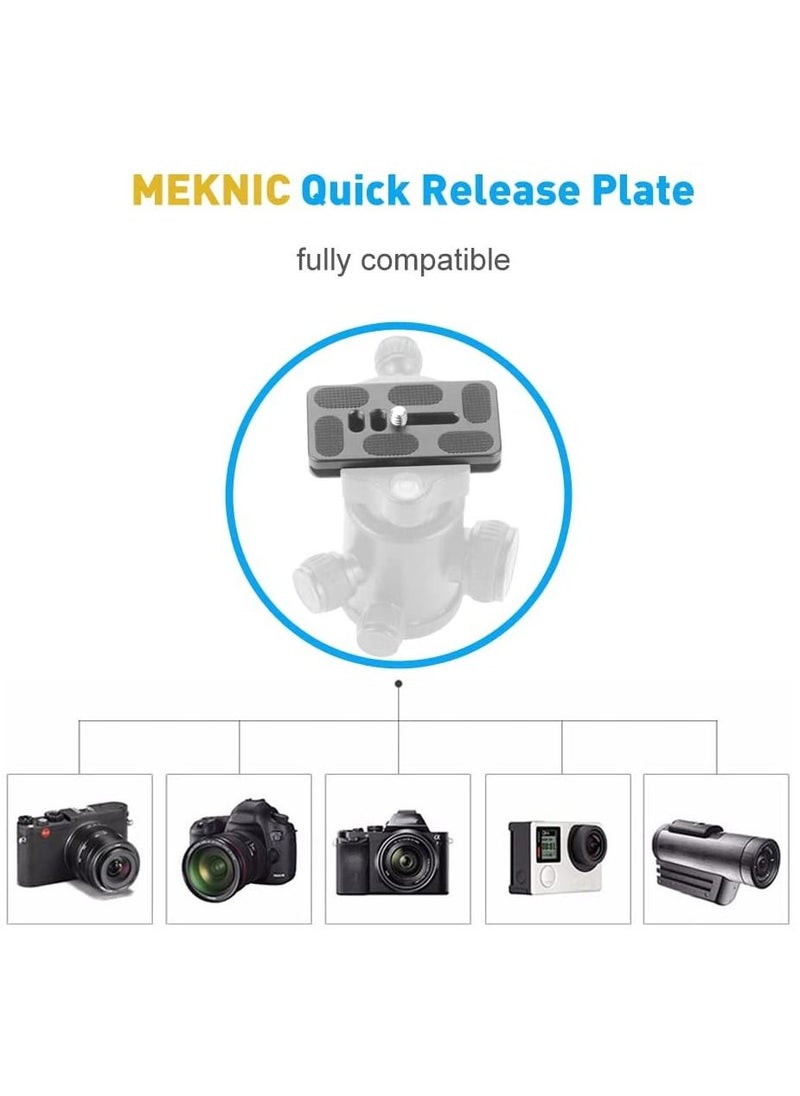 Y&D - Camera Quick Release Plate PU60 2 Pieces QR Small with 1/4"-20 Screw, Tiny Universal for Arca Swiss Standard Clamp DSLR Tripod Ballhead - Image 1
