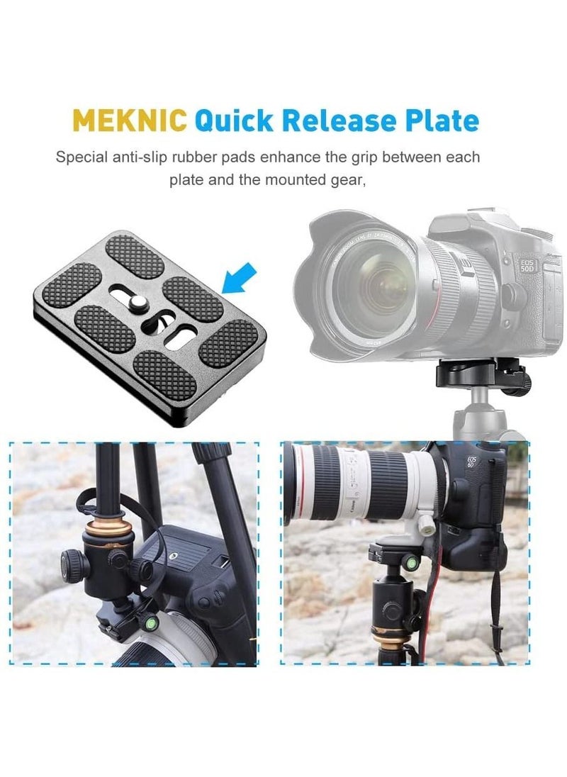 Y&D - Camera Quick Release Plate PU60 2 Pieces QR Small with 1/4"-20 Screw, Tiny Universal for Arca Swiss Standard Clamp DSLR Tripod Ballhead - Image 1