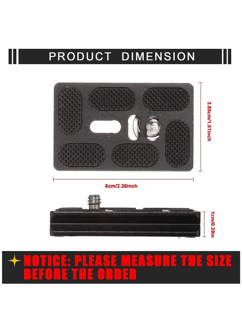 Y&D - Camera Quick Release Plate PU60 2 Pieces QR Small with 1/4"-20 Screw, Tiny Universal for Arca Swiss Standard Clamp DSLR Tripod Ballhead - Image 1