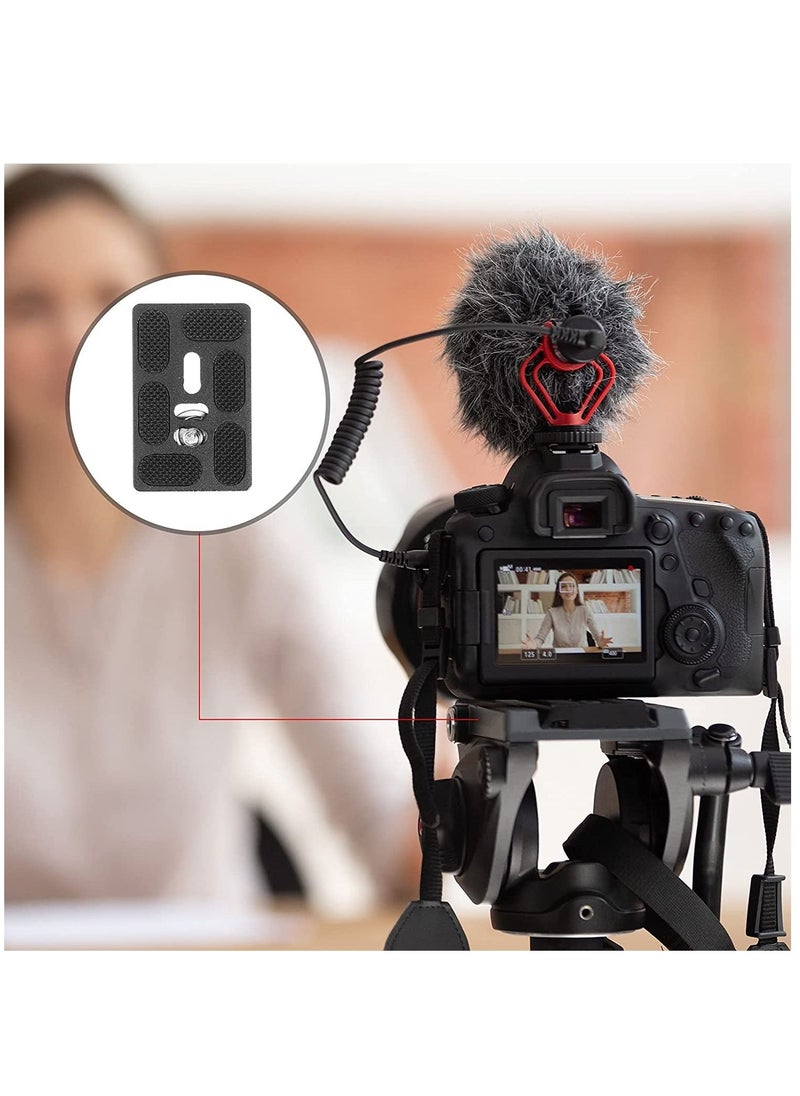 Y&D - Camera Quick Release Plate PU60 2 Pieces QR Small with 1/4"-20 Screw, Tiny Universal for Arca Swiss Standard Clamp DSLR Tripod Ballhead - Image 1