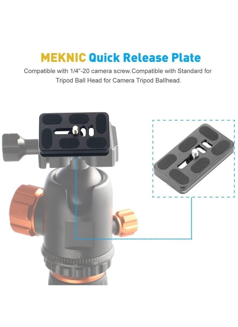 Y&D - Camera Quick Release Plate PU60 2 Pieces QR Small with 1/4"-20 Screw, Tiny Universal for Arca Swiss Standard Clamp DSLR Tripod Ballhead - Image 1