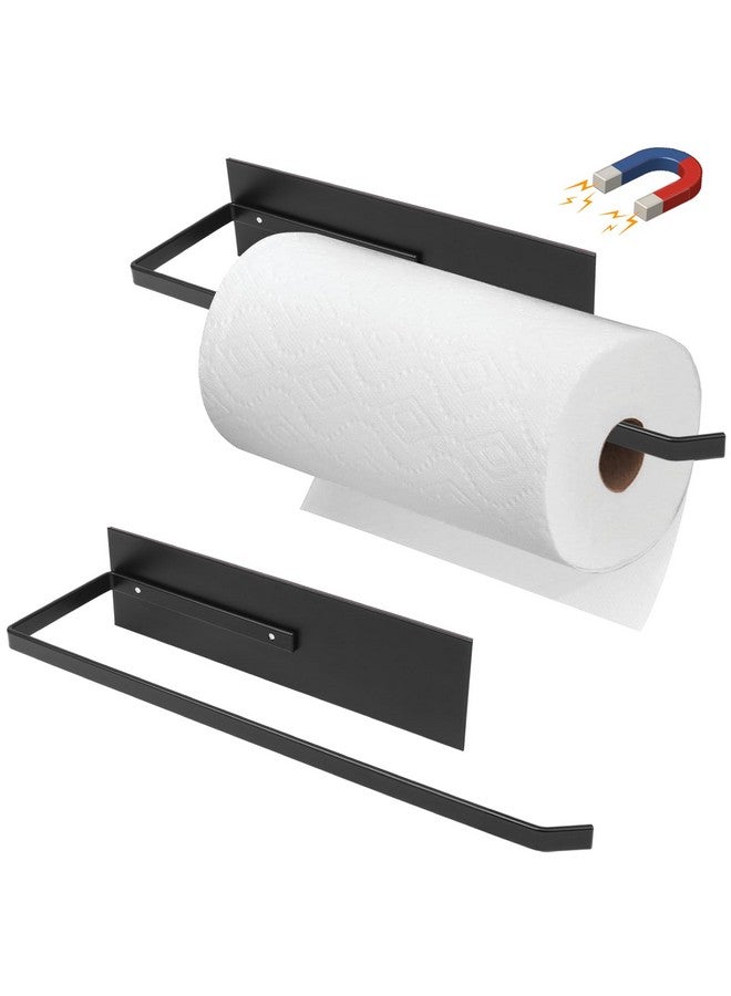 Seropy Magnetic Paper Towel Holder, Toilet Paper Roll Holder Magnetic Towel Rack Wall Mount Fridge Organizer for Paper Towels Rolls Bathroom Toilet Pantry RV Kitchen Organizers and Storage 2 Pack - Image 1