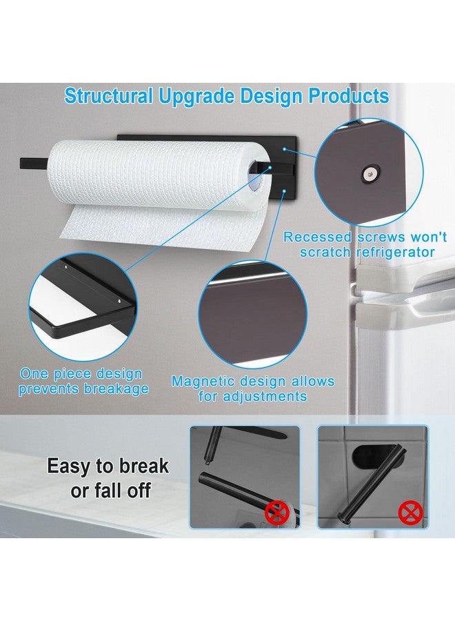 Seropy Magnetic Paper Towel Holder, Toilet Paper Roll Holder Magnetic Towel Rack Wall Mount Fridge Organizer for Paper Towels Rolls Bathroom Toilet Pantry RV Kitchen Organizers and Storage 2 Pack - Image 4