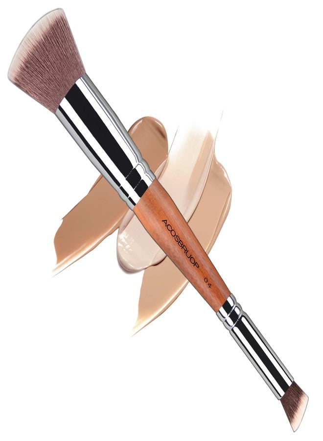ACOSBRUOP Double Ended Concealer and Foundation Brush, Makeup Brush for Liquid, Cream, Concealer Brush Under Eye - Image 1