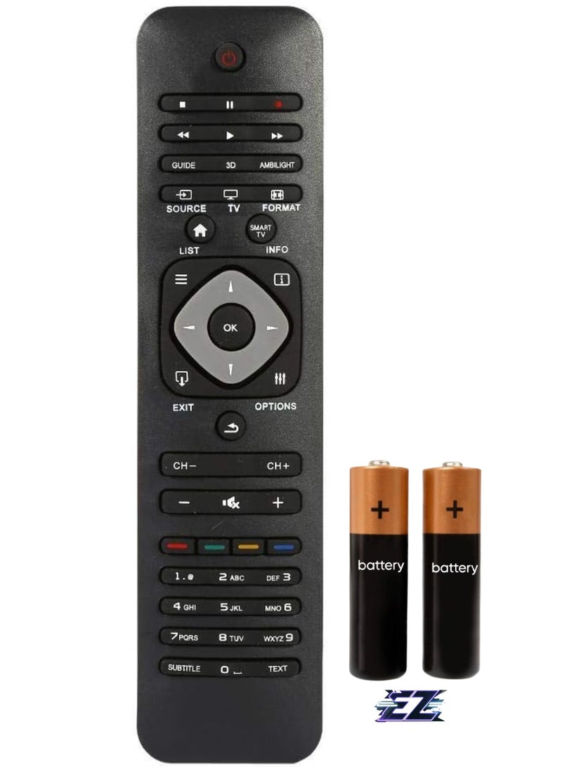 ELTRAZONE Universal Remote Control for Philips LCD LED Smart TV, Replacement Remote Control for All TV Models with battery - Image 1