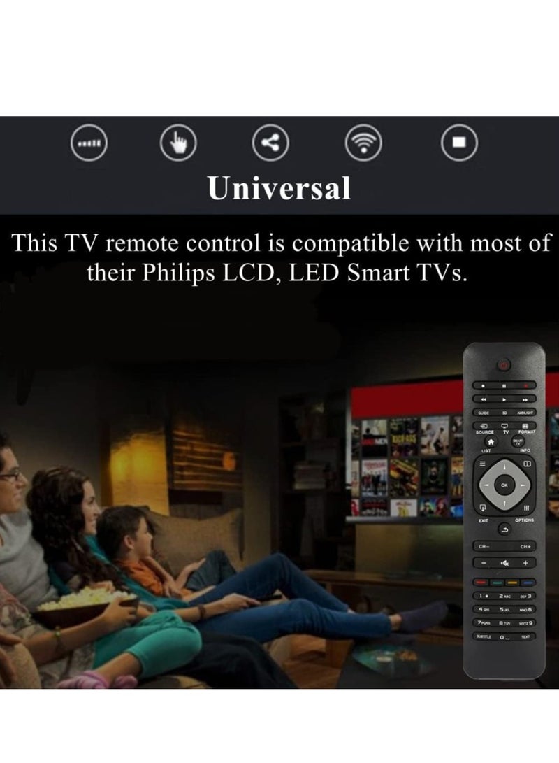 ELTRAZONE Universal Remote Control for Philips LCD LED Smart TV, Replacement Remote Control for All TV Models with battery - Image 3