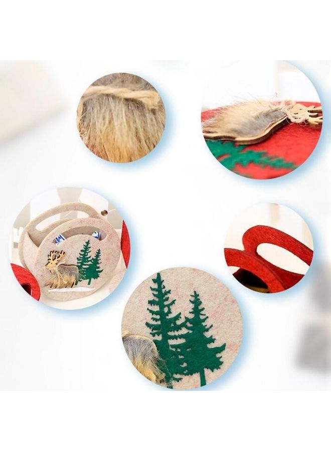 2-Piece Felt Portable Candy Gift Decorative Bag Multicolour - Image 3