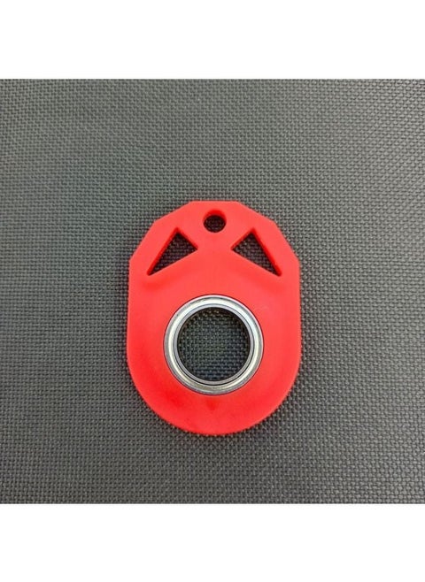 Noctilucent Keychain Fidget Spinner Relieve Boredom Light Trendy Fingertip Spinning Keyring Anti-Anxiety Portable-Color:New Red 7.3g