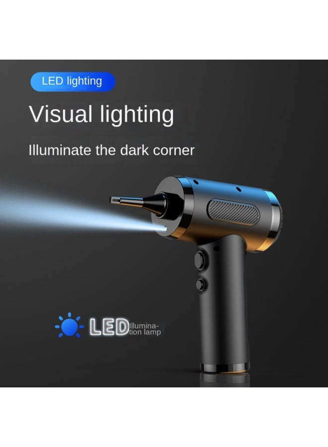 شاين مكنسة كهربائية للسيارة، محمولة باليد، عالية الطاقة 50000 دورة في الدقيقة، مكنسة كهربائية لاسلكية للاستخدام المنزلي والسيارة. - Image 2