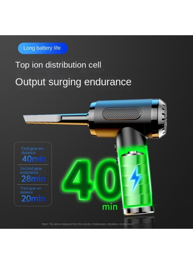 شاين مكنسة كهربائية للسيارة، محمولة باليد، عالية الطاقة 50000 دورة في الدقيقة، مكنسة كهربائية لاسلكية للاستخدام المنزلي والسيارة. - Image 4