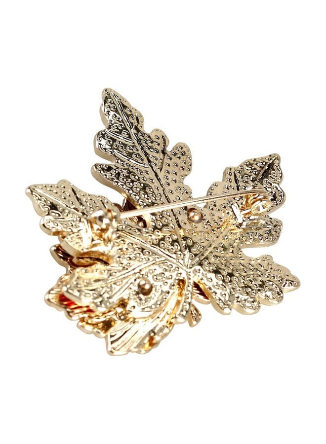 BinaryABC Thanksgiving Brooch Pin,Autumn Fall Leaves Brooch Pin,Maple Leaf Lapel Pin, Thanksgiving Jewelry Accessory Gifts Decoration, Metal - Image 5