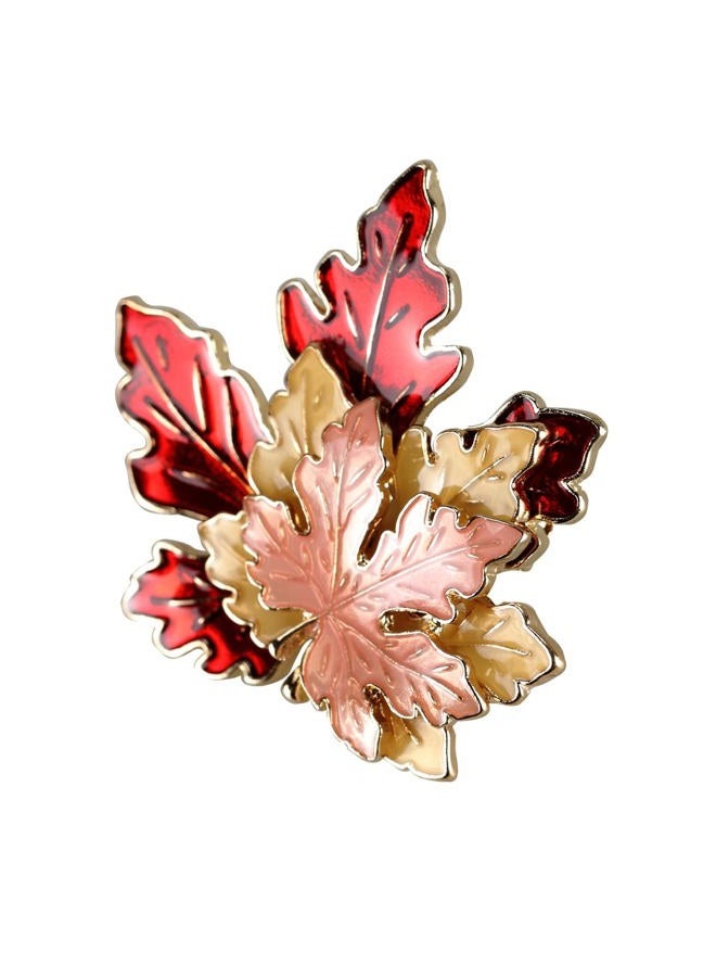 BinaryABC Thanksgiving Brooch Pin,Autumn Fall Leaves Brooch Pin,Maple Leaf Lapel Pin, Thanksgiving Jewelry Accessory Gifts Decoration, Metal - Image 4