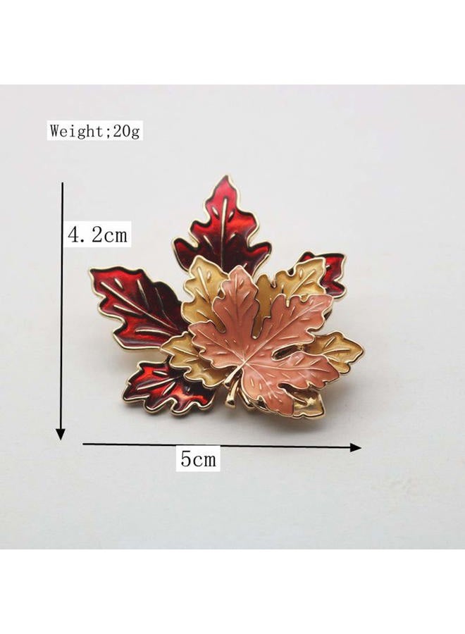 BinaryABC Thanksgiving Brooch Pin,Autumn Fall Leaves Brooch Pin,Maple Leaf Lapel Pin, Thanksgiving Jewelry Accessory Gifts Decoration, Metal - Image 3