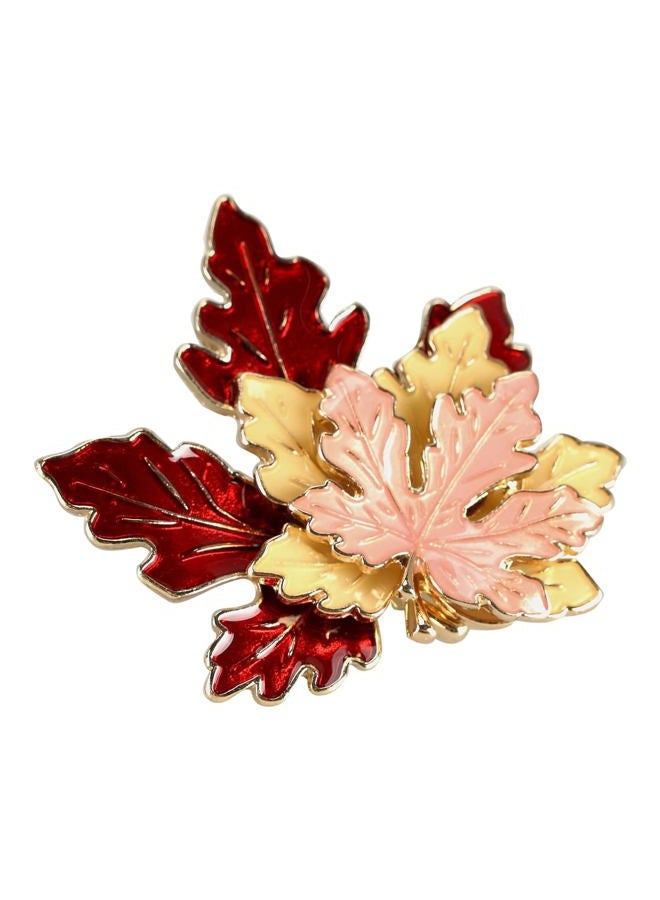 BinaryABC Thanksgiving Brooch Pin,Autumn Fall Leaves Brooch Pin,Maple Leaf Lapel Pin, Thanksgiving Jewelry Accessory Gifts Decoration, Metal - Image 1