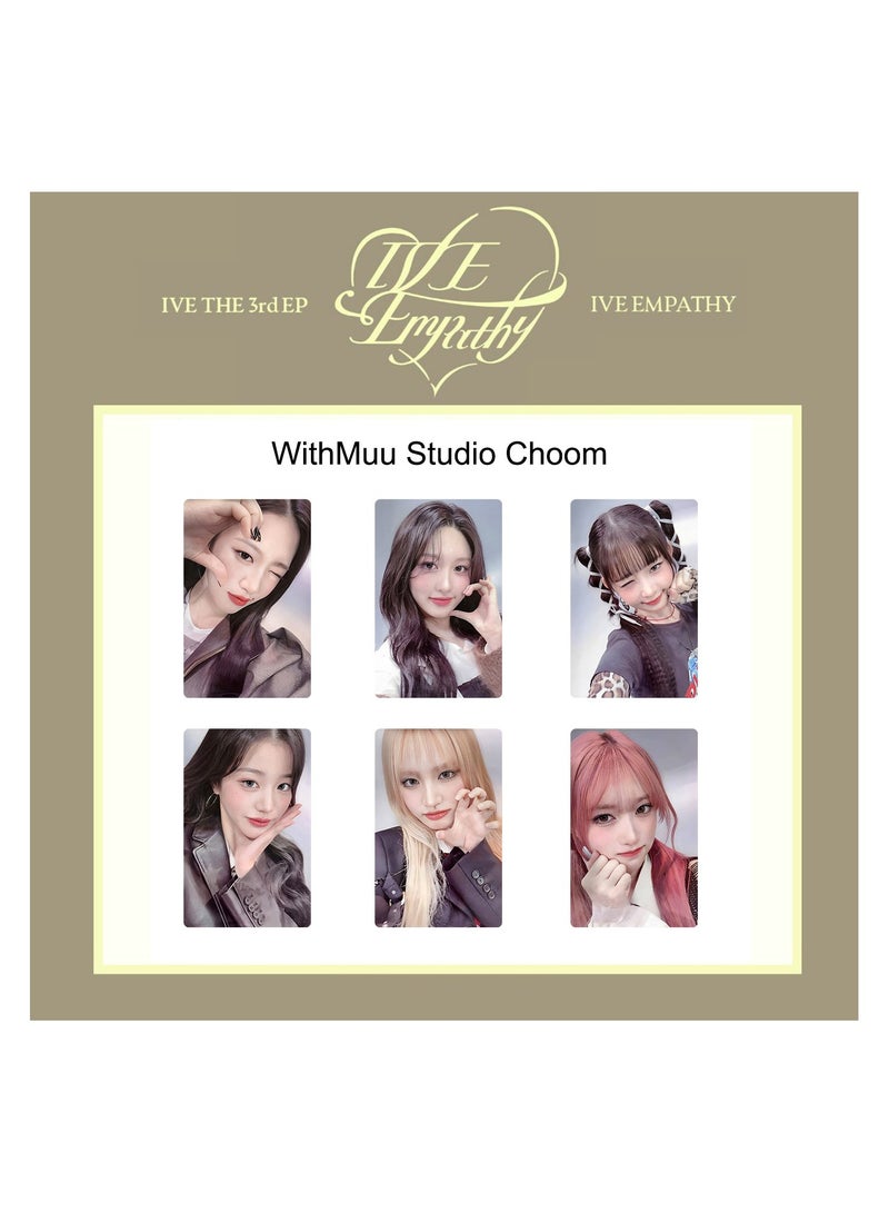 6 قطع بطاقات لومي Kpop IVE - بطاقات التعاطف لمجموعة هدايا المعجبين