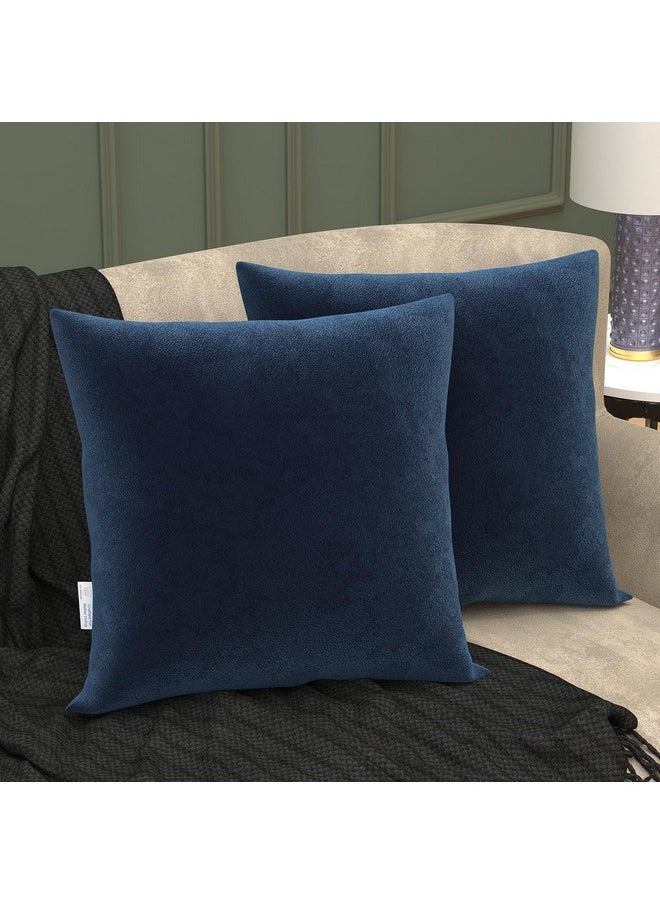 MY ARMOR Velvet Cushion Covers Set of 2-12 x 12 Inches / 30 x 30 Cm, Soft & Luxurious Cushion Cases for Bedroom, Sofa, Chair & Living Room - Navy Blue - pzsku/ZCAAFB7ED448C60C54738Z/45/_/1738306981/1c26291b-8c4c-4c59-b31c-5d3fd931ec84