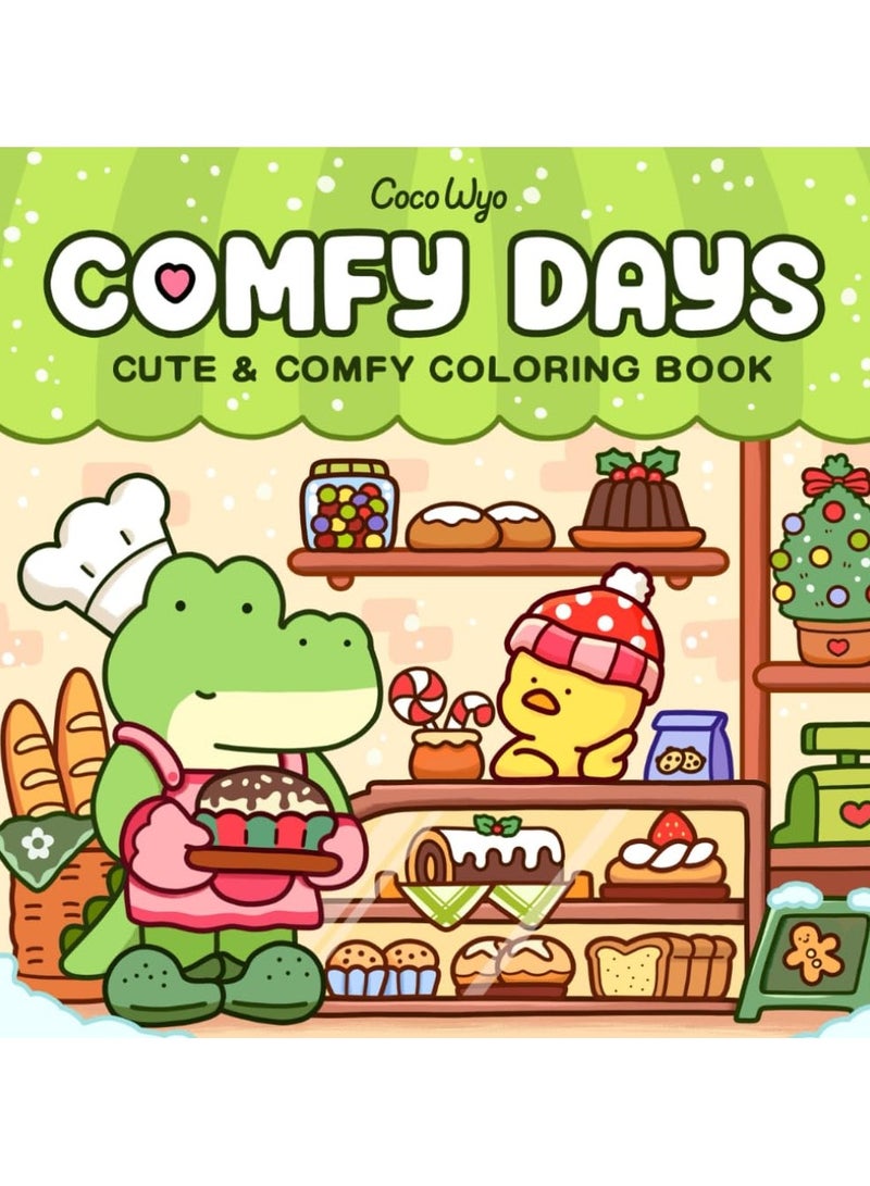 Generic Comfy Days: Coloring Book for Adults and Teens Featuring Super Cute Animal Characters in Cozy Hygge Moments for Relaxation 21CM X 21CM 