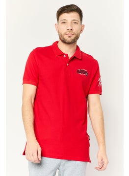 Men Sportswear Fit Short Sleeve Outdoor Polo, Red