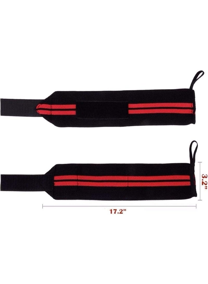 دعامة معصم رياضية لتقوية وتثبيت المعصم أثناء التمارين – زوج (أسود بخطين برتقالي ) - Image 3