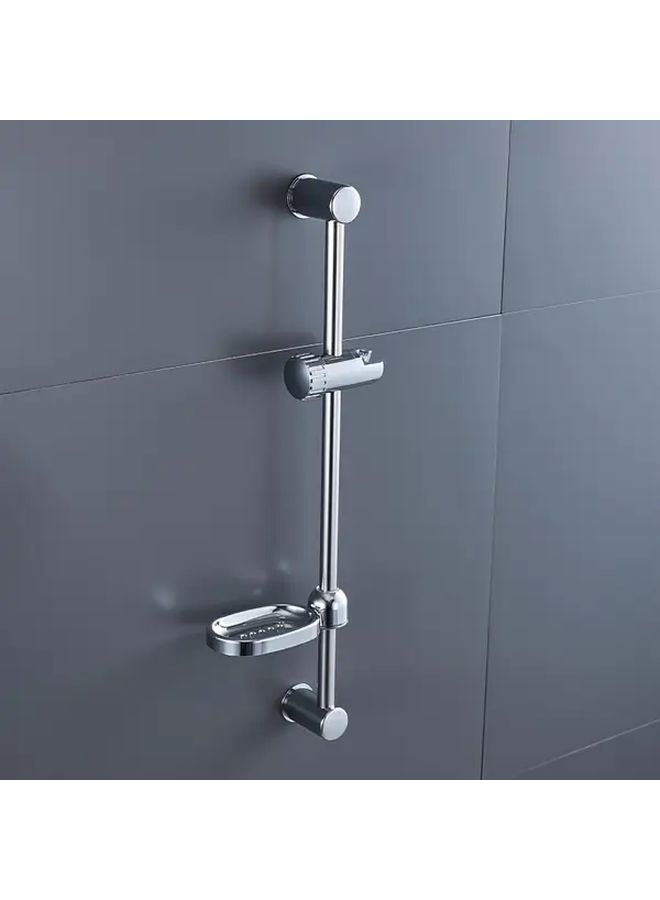 Black Minimalist Shower Rod Adjustable Wall Mounted Holder With Flexible Height - Image 2