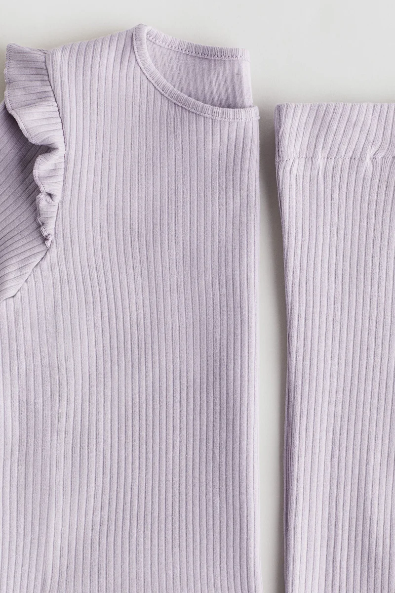 اتش اند ام طقم قطني مرن - عبوة من قطعتين