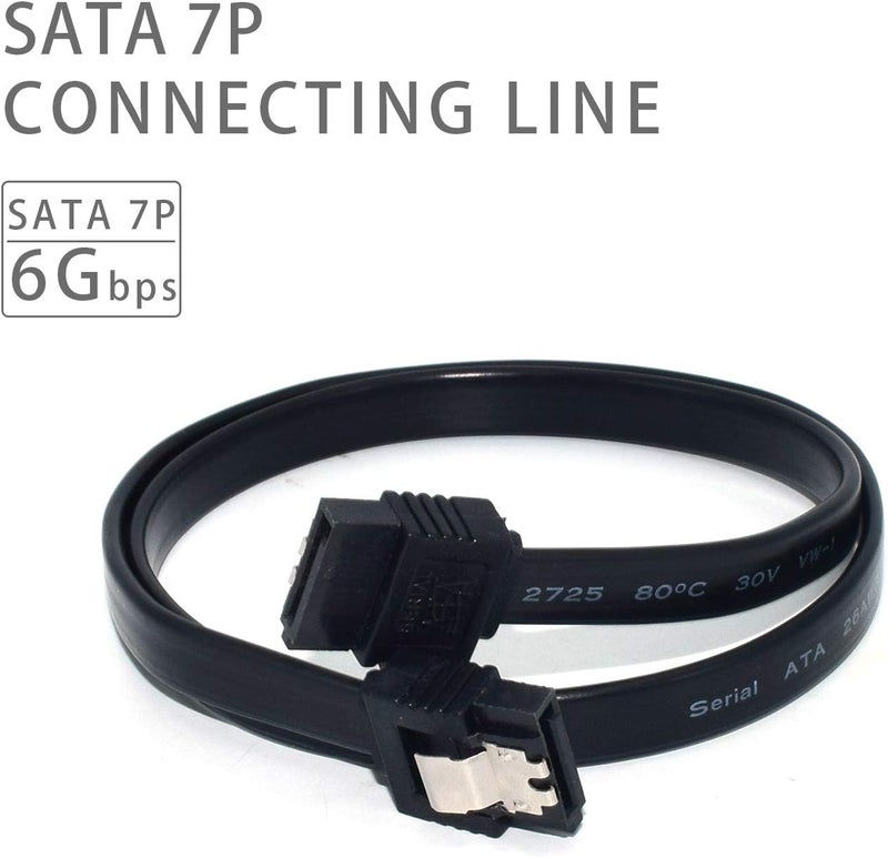 ELifeApply SATA III 6.0 Gbps Cables - 7pin Female to Female Data Cable with Locking Latch - Compatible for SATA HDD, SSD, CD/DVD - 18-inch (3 Pack) - Image 3