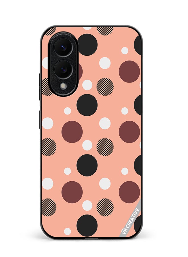 VR CREATIVE Protective Case Cover For Samsung Galaxy S25 Edge A Seamless Dotted Pattern Design Multicolour