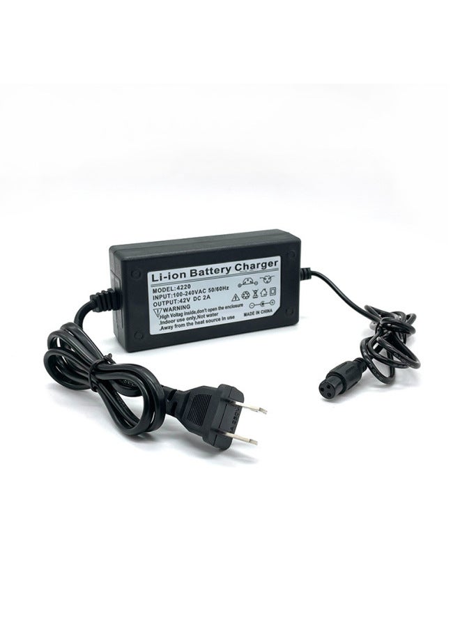 42V2A Lithium Battery Charger 9MM Three-hole Plug 36V Electric Two-wheel Balance Car Charger American Gauge European Gauge-Color:42V2A-Specifications:[european Regulations] Double-line Aviation Three-core 9mm - Image 5