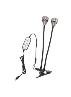 Thoraya LED Plant Grow Lights Double Head Succulents Grow Fill Light USB Powered Growing Lamp with Clip  - Image 1