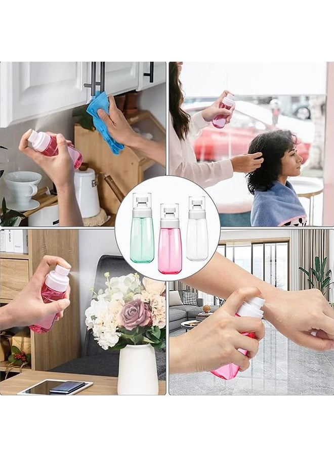Generic 3 Color Fine Mist Spray Bottle 100ml Empty Cosmetic Refillable Travel Containers Plastic Hair Spray Bottle Sprayer  - Image 5