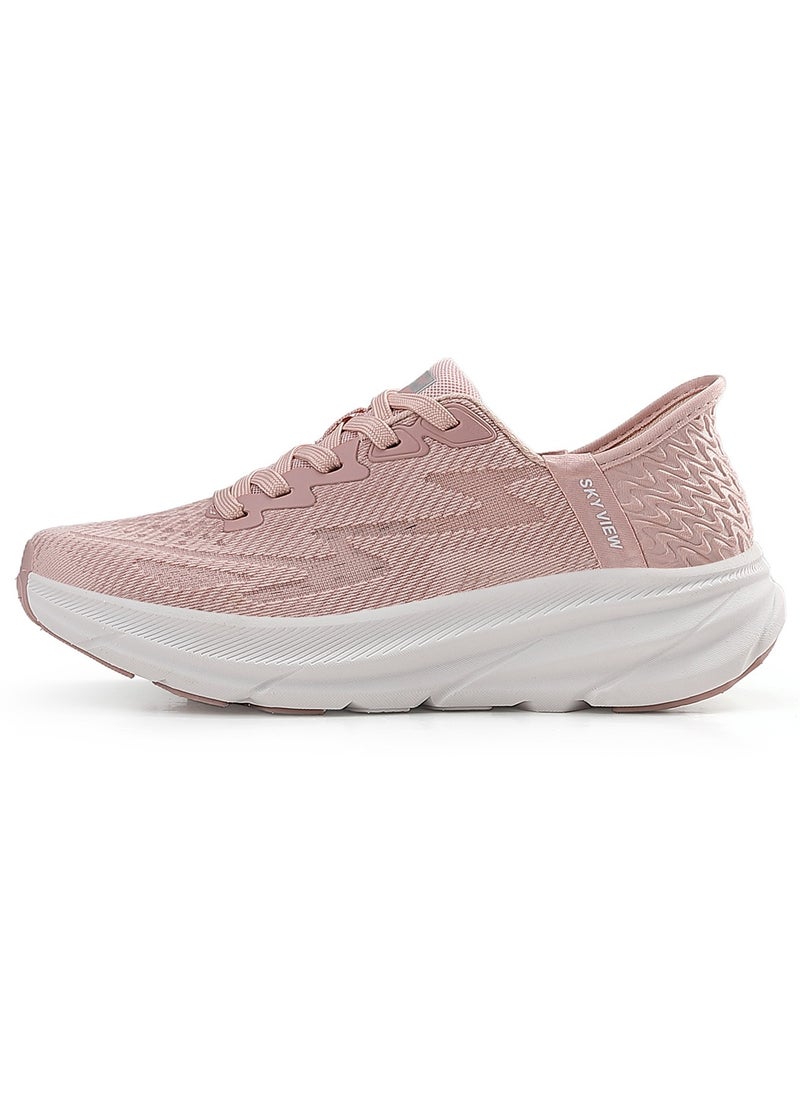 Sky View - Athlesiure Supportive Men And Women Hands Free Slip-ins Running Shoes Unisex Cushioned Breathable Athletic Fashion Sneakers Non Slip Walking Tennis Shoes Pink - Image 1
