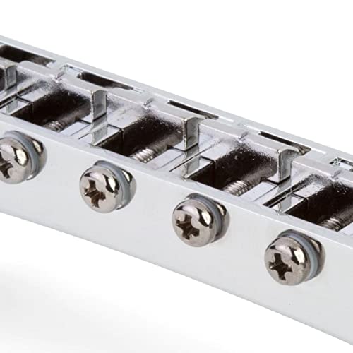 TonePros Locking Tune-o-matic (small posts) Notched Saddles Chrome - Image 3