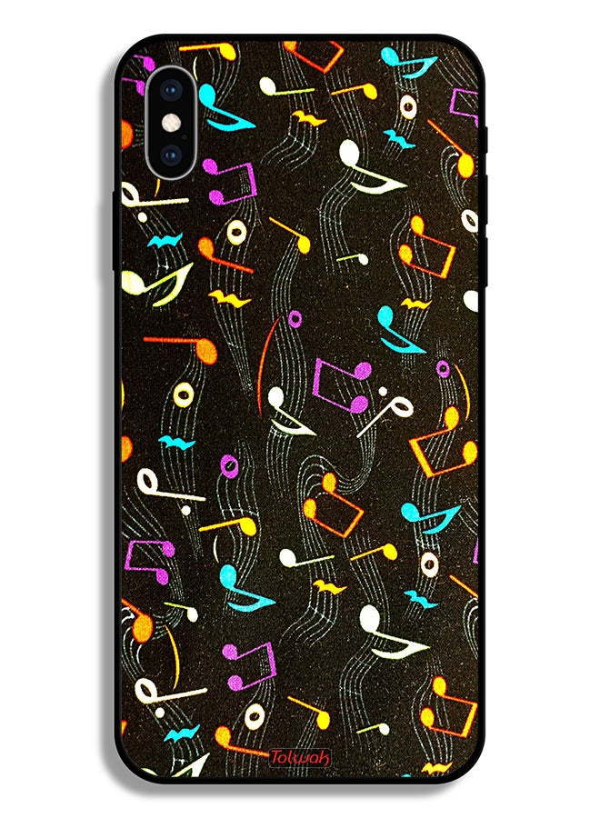 Tolwak Apple iPhone XS Max Protective Case Music Fabric Pattern - Image 2