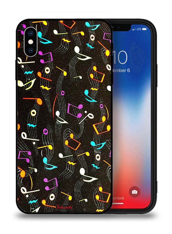 Tolwak Apple iPhone XS Max Protective Case Music Fabric Pattern - Image 1