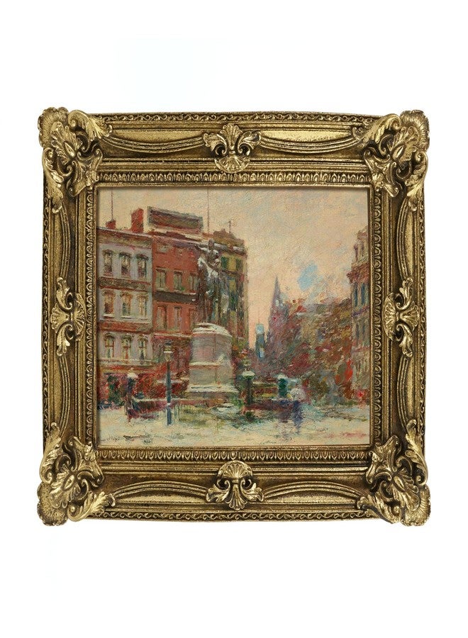 FOLKOR Vintage Gold Picture Frame 5x7 for Table Shelf Gallery Wall Decor, Retro Victorian Decorative Photo Frame for Art Prints Posters Paintings, Unique Resin Frame, Horizontal or Vertical Display - Image 1