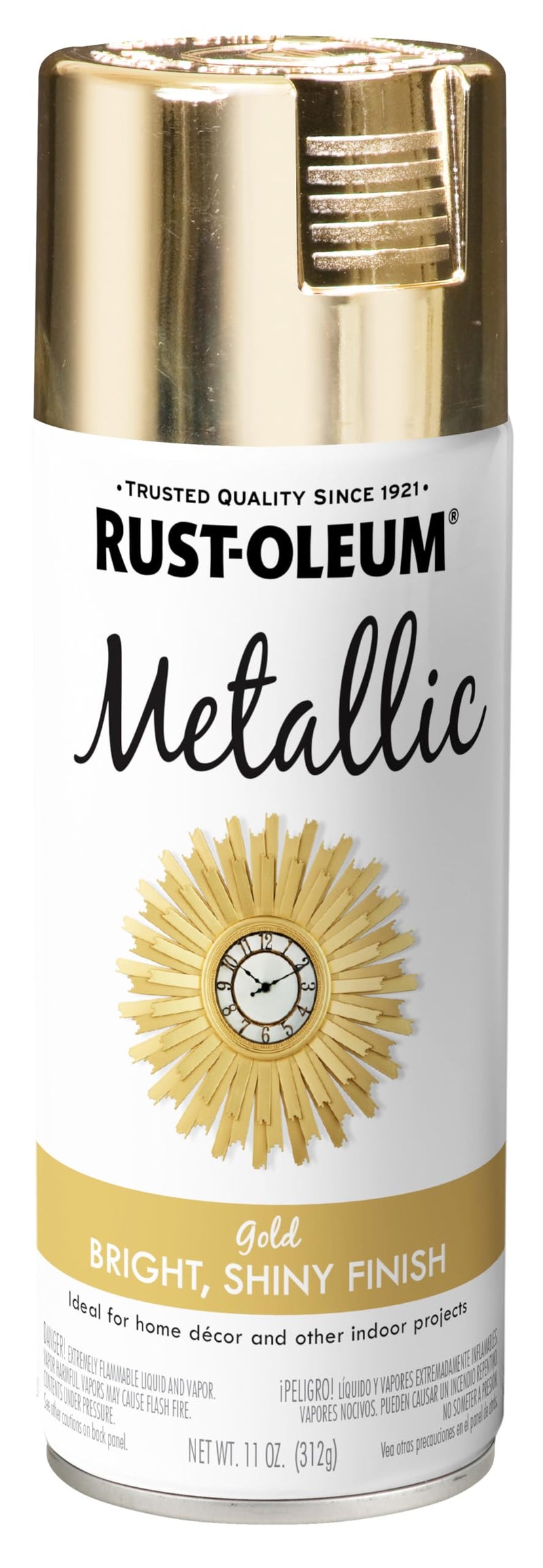 RUST-OLEUM رش طلاء معدني خاص من راست-أوليوم 340647، 11 أونصة، ذهبي معدني - Image 1