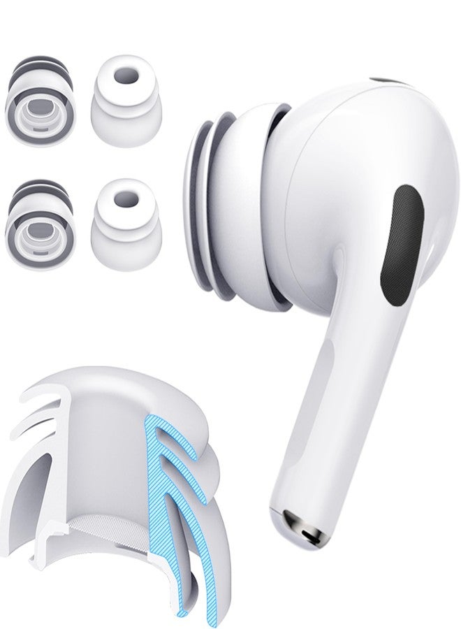 diofit Premium Multi-Flange Eartips Compatible with Apple Airpods Pro1 & 2 (Medium) - Image 1