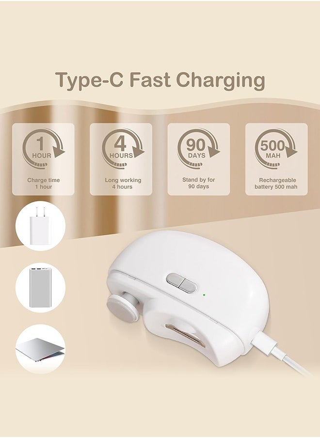 Super ZYouth - 2-In-1 Electric Fingernail Polishing And Automatic Nail Clippers With 2 Speeds And Light, Nail Scraps Storage, USB Rechargeable - Image 1