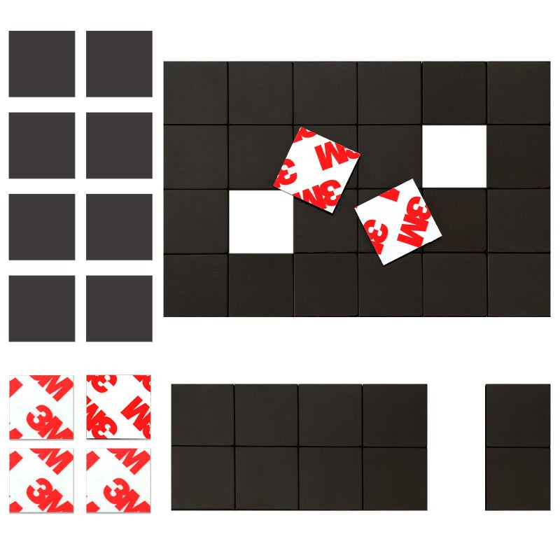 CHUNNIAO Magnetic Squares Pieces With Adhesive Backing(Each 3/4"" X 3/4"") Self Sticky Magnets For Classroom Activities Peel And Stick For Cards/Picture/Poster (40Mil Magnet 384Pcs) - Image 1