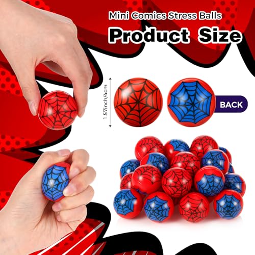 Civaner 24 Pcs Spider Birthday Party Favor 15inch Stress Ball Sensory Fidget Toys for Birthday Decorations Supplies Halloween Goodie Bags Christmas Stocking Stuffers Valentines Gifts - Image 5