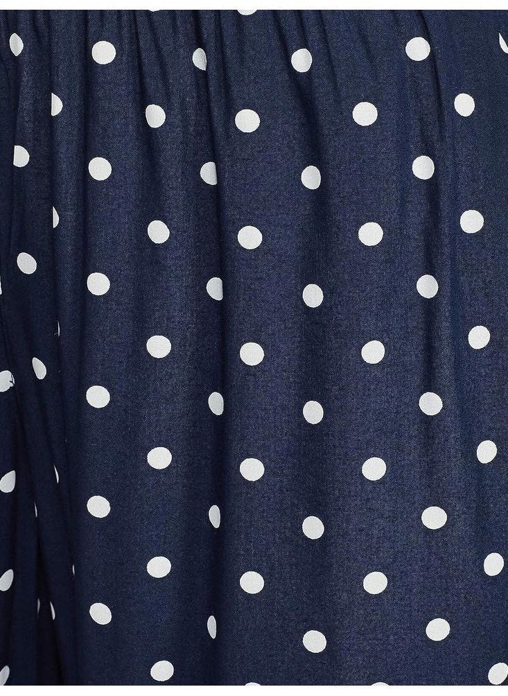 Unwind & Co. Navy Polka Viscose Women Joggers  - Image 5