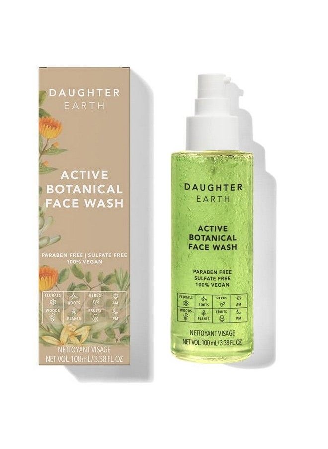 DAUGHTER EARTH - Active Botanical Face Wash; Vegan Paraben & Sulphate Free; Fights Pigmentation; Hydrating Calm & Youthful Skin; Detoxify & Brightens Skin; 100 Ml - Image 1