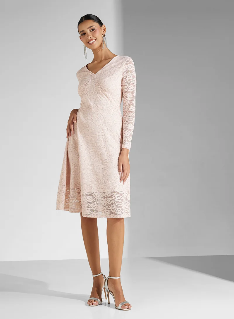 Ginger Boutique Lace Long Sleeve Dress