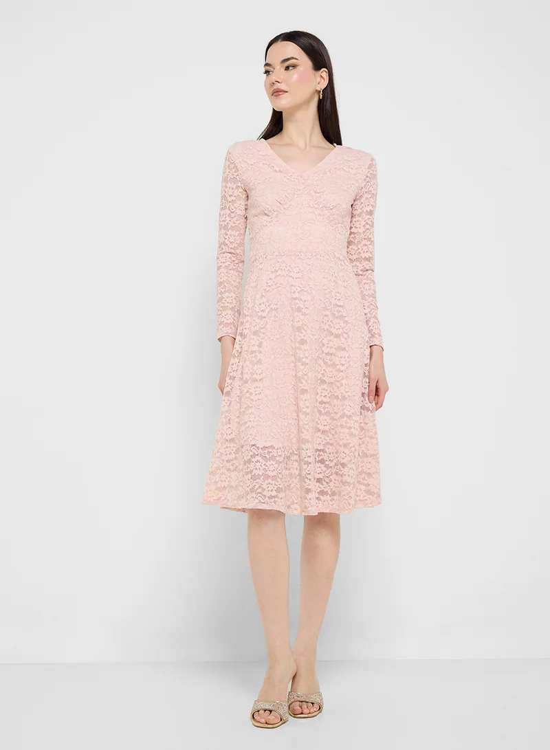 Ginger Boutique Lace Long Sleeve Dress