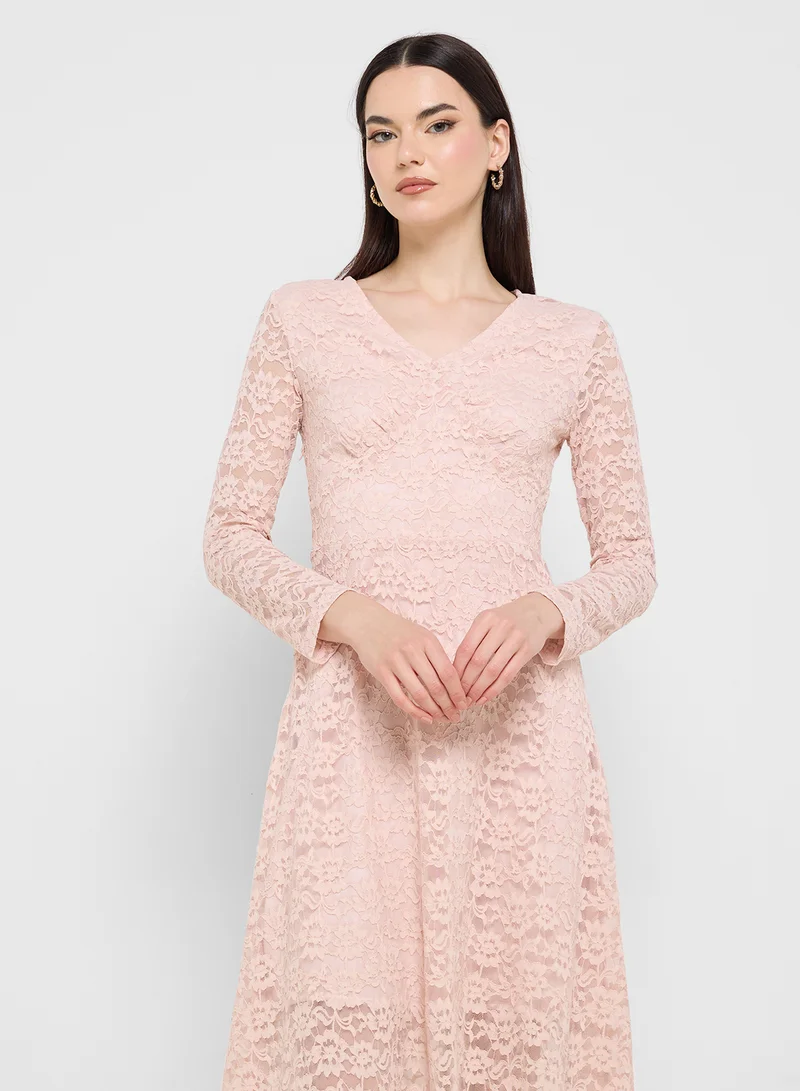 Ginger Boutique Lace Long Sleeve Dress