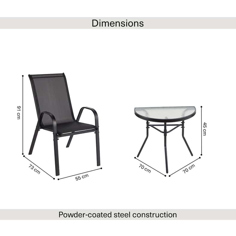 Pan Home طقم شرفة بوند 1+2 - أسود - Image 4