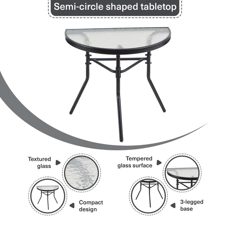 Pan Home طقم شرفة بوند 1+2 - أسود - Image 2